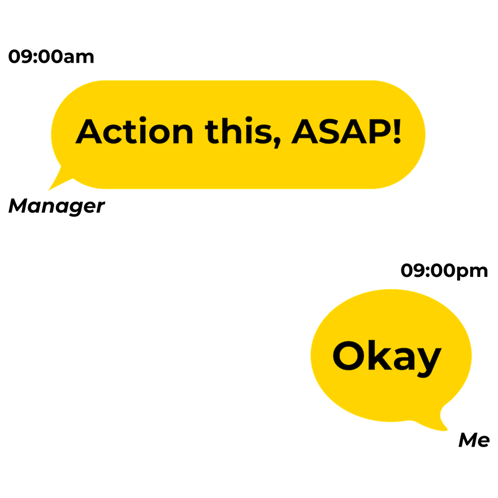 Funny Corporate Quote T-Shirt – “Action This, ASAP!” - Image 2